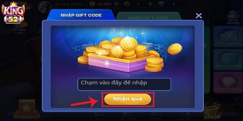 khuyến mãi king52 giftcode tiền mặt